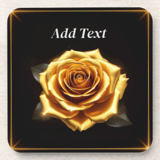 Dessous-de-verre Rose d'or aux bordures brillantes