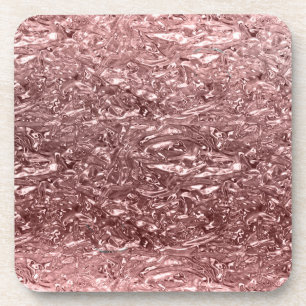 Dessous-de-verre Rose Gold Liquid Chrome métal Chic Glam