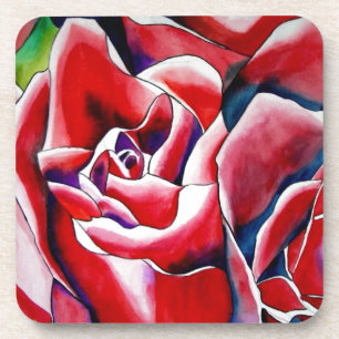 Dessous-de-verre Roses d'art original aquarelle rose