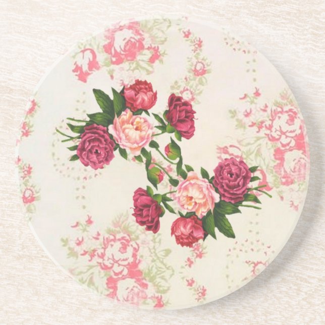 Dessous de verre Roses roses (Devant)