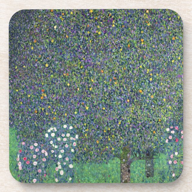 Dessous-de-verre Roses sous les arbres, c.1905 (Devant)