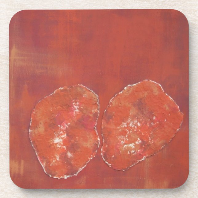 Dessous de verre rouge Ameoba Cork (Devant)