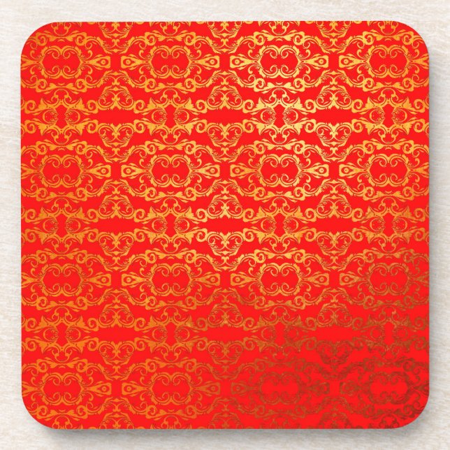 Dessous-de-verre rouge, baroque (Devant)