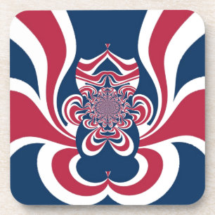 Dessous-de-verre Rouge bleu Kaleidoscope