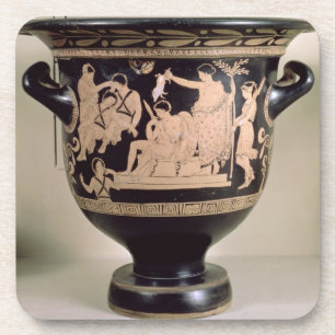 Dessous-de-verre Rouge-chiffre krater de grenier dépeignant Oreste