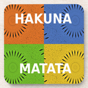 Dessous-de-verre Rouge doré Hakuna Matata