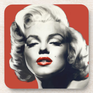 Dessous-de-verre Rouge sur les lèvres rouges Marilyn