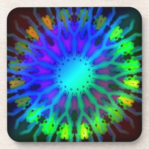 Dessous-de-verre Rougeoyer dans l'art foncé de kaléidoscope