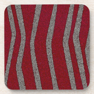 Dessous de verre rouges et gris
