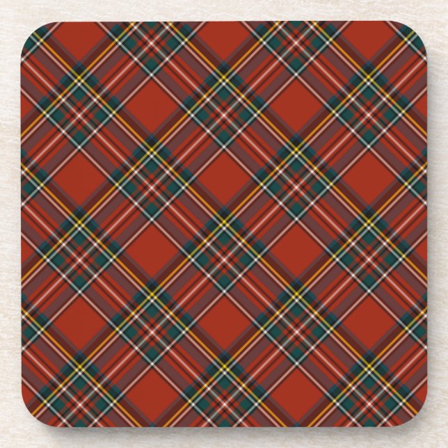 Dessous-de-verre Royal Stewart Classic Red Scottish Tartan (Devant)