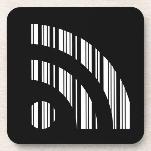 Dessous-de-verre RSS FEED BAR CODE Logo Code-barres Conception Moti