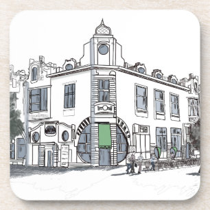 Dessous-de-verre rue de la vieille ville