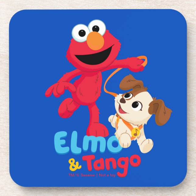 Dessous-de-verre Rue Sésame | Elmo & Tango Running (Devant)