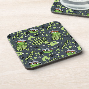 Dessous-de-verre Rue Sésame   Oscar the Grouch Phrase Motif