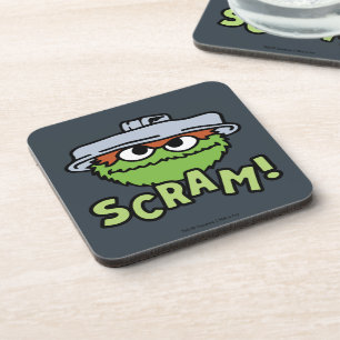 Dessous-de-verre Rue Sésame   Oscar the Grouch Scram!