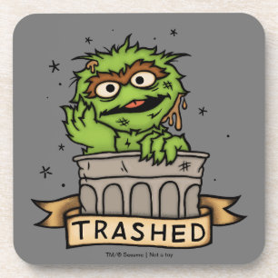 Dessous-de-verre Rue Sésame Oscar the Grouch Trashed