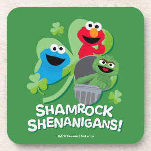 Dessous-de-verre Rue Sésame   Shenanigans shamrocks !