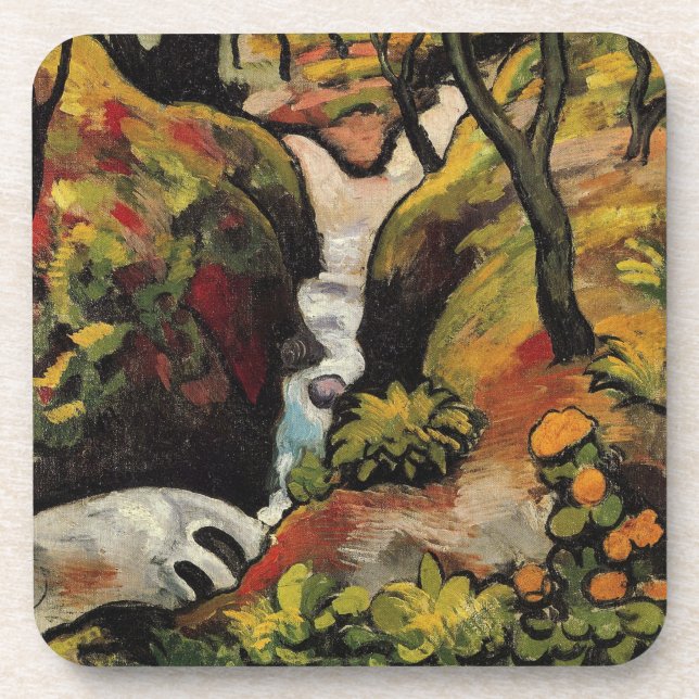 Dessous-de-verre Ruisseau forestier par August Macke Expressionnism (Devant)