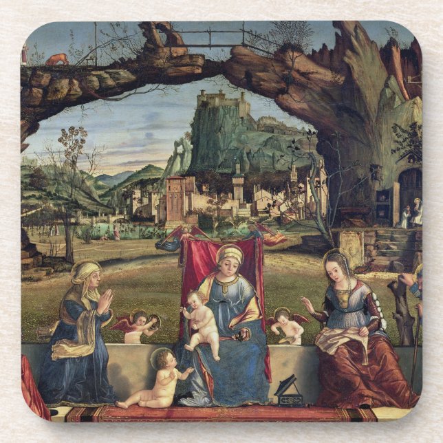 Dessous-de-verre Sacrum Conversazione, c.1500 (huile sur le (Devant)