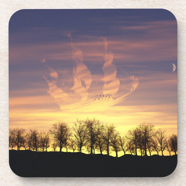 Dessous de verre Sail the Night Sky (Devant)