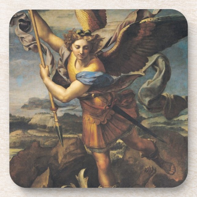 Dessous-de-verre Saint Michael écrasant le démon, 1518 (Devant)