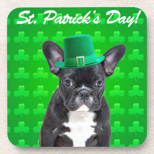 Dessous-de-verre Saint Patrick, Chien de taureau français (Devant)