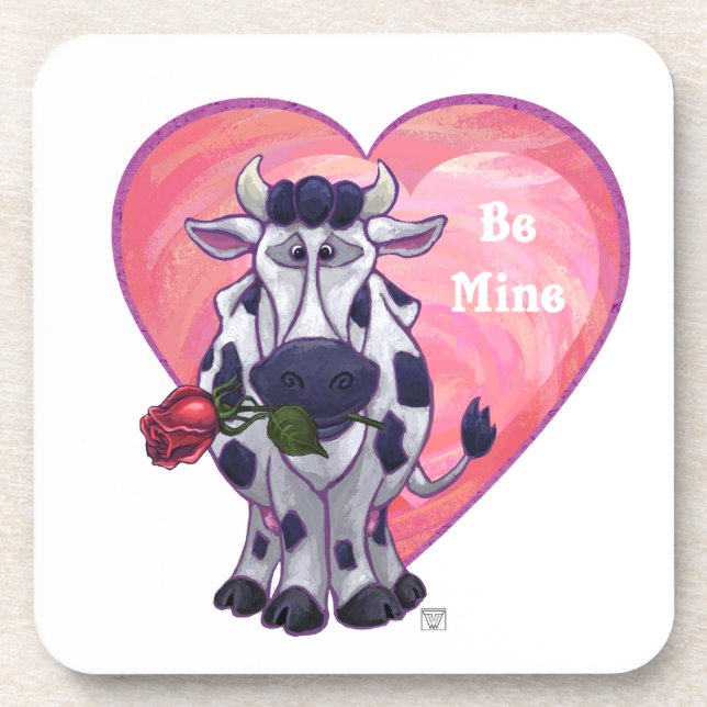 Dessous-de-verre Saint Valentin de la vache (Devant)