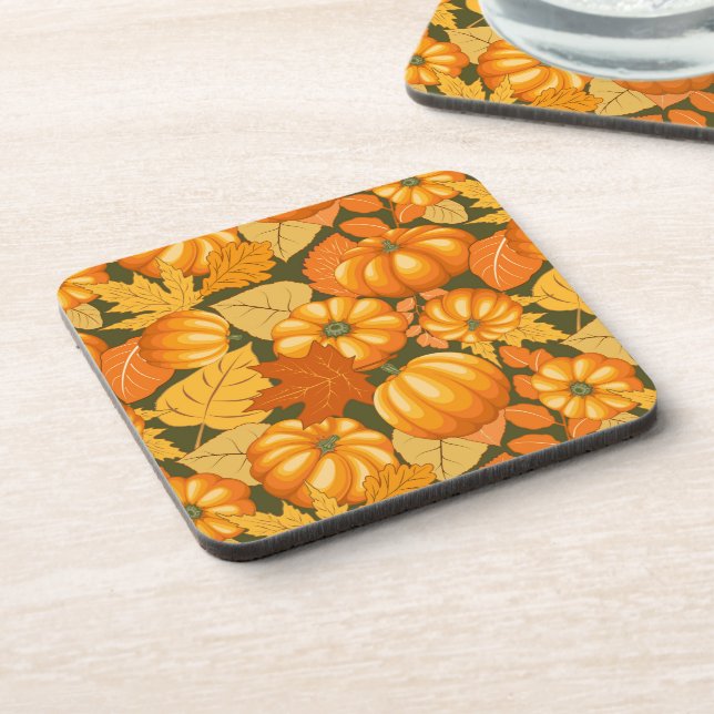 Dessous-de-verre Saison d'automne Halloween Citrouille Motif (Côté gauche)
