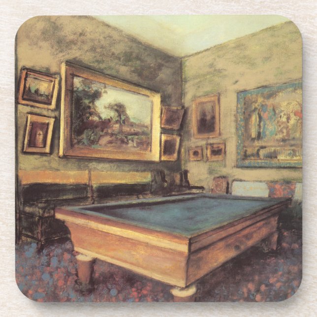 Dessous-de-verre Salle de billard à Menil Hubert par Edgar Degas (Devant)