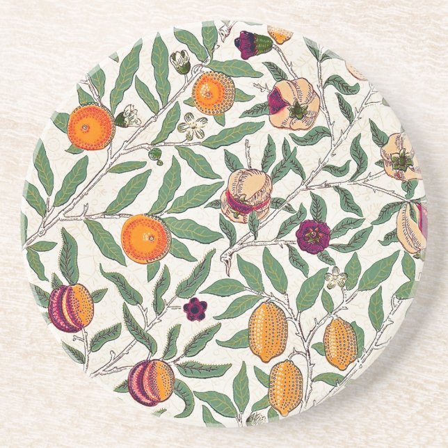 DESSOUS DE VERRE SANDSTONE : WILLIAM MORRIS : POME (Devant)