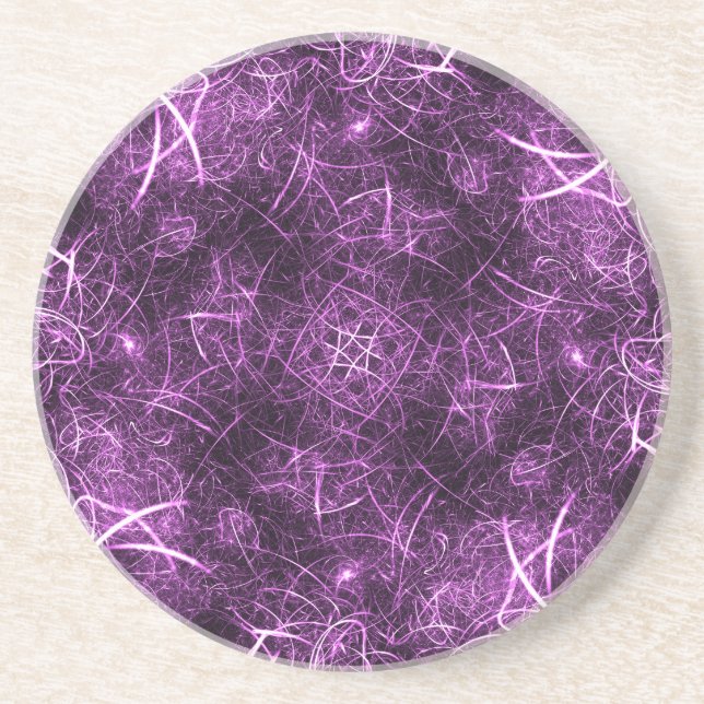 Dessous de verre Sangria/Violet Fractal_Sandstone (Devant)