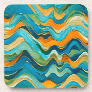 Dessous-de-verre "Sanlúcar" Vagues bleu vert orange