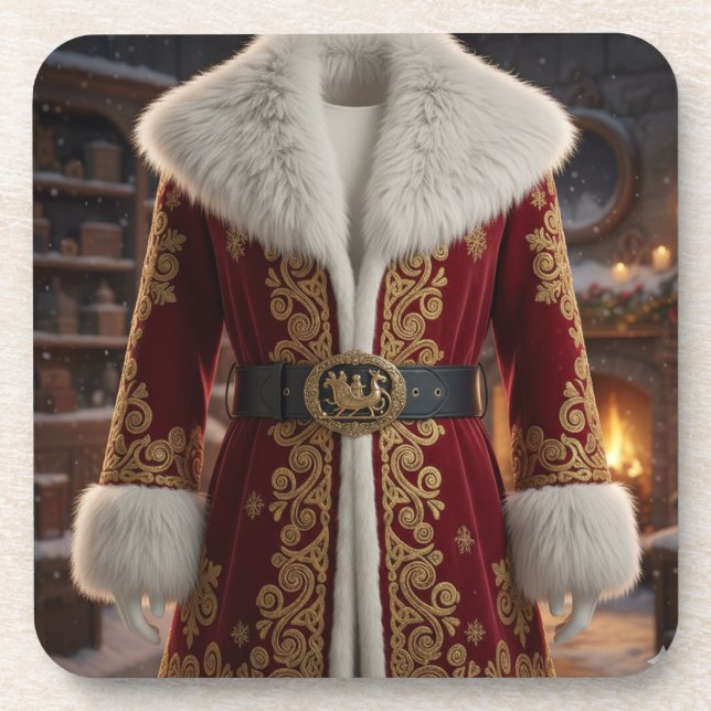 Dessous-de-verre Santa Christmas Suit - Festive  (Devant)