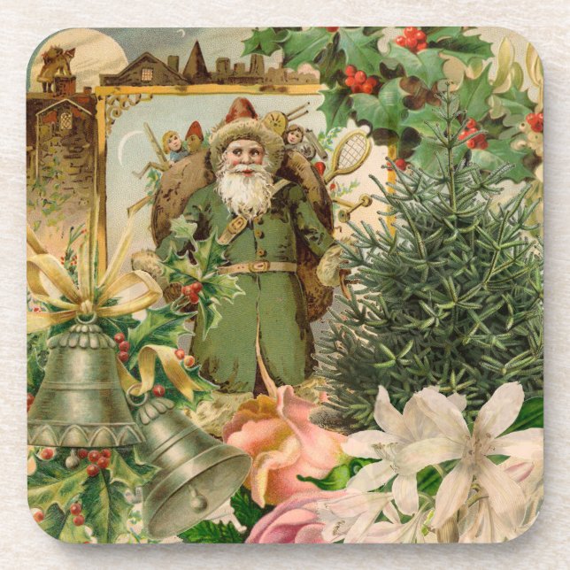 Dessous-de-verre Santa Claus Noël Antiquité Belle Art (Devant)