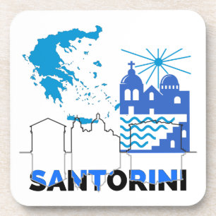Dessous-de-verre Santorin Grèce.b