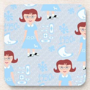 Dessous-de-verre Sassy Cinties Fun Motif Retro Art Design