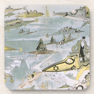 Dessous-de-verre Science-Fiction vintage Voitures futuristes, Taxi 