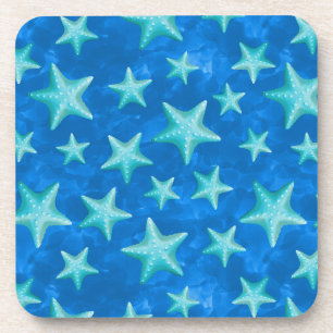 Dessous-de-verre Seagreen Navy Starfish Summer Beach Nautical