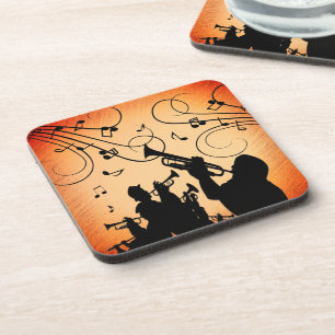 Dessous-de-verre Section de trompette Jazz Musique Rouille Orange