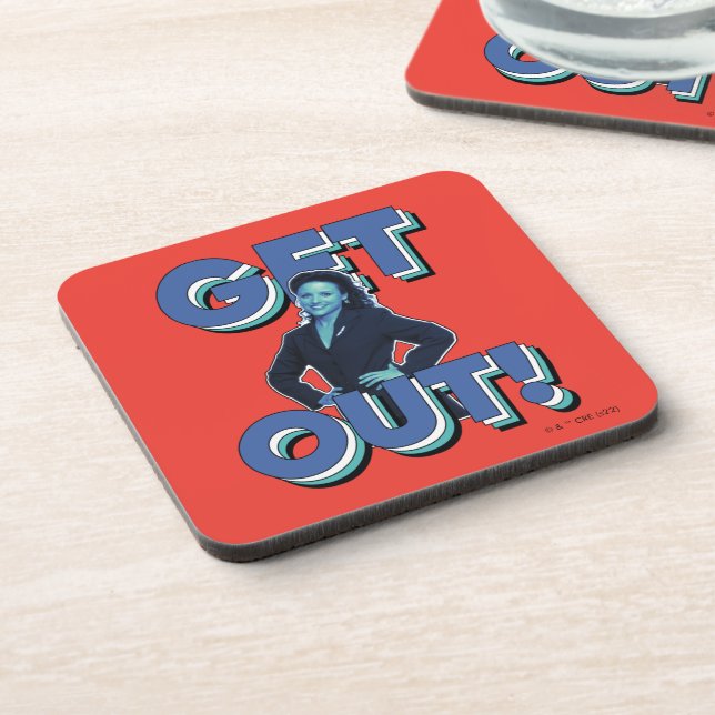 Dessous-de-verre Seinfeld | Elaine - Get Out! (Côté gauche)