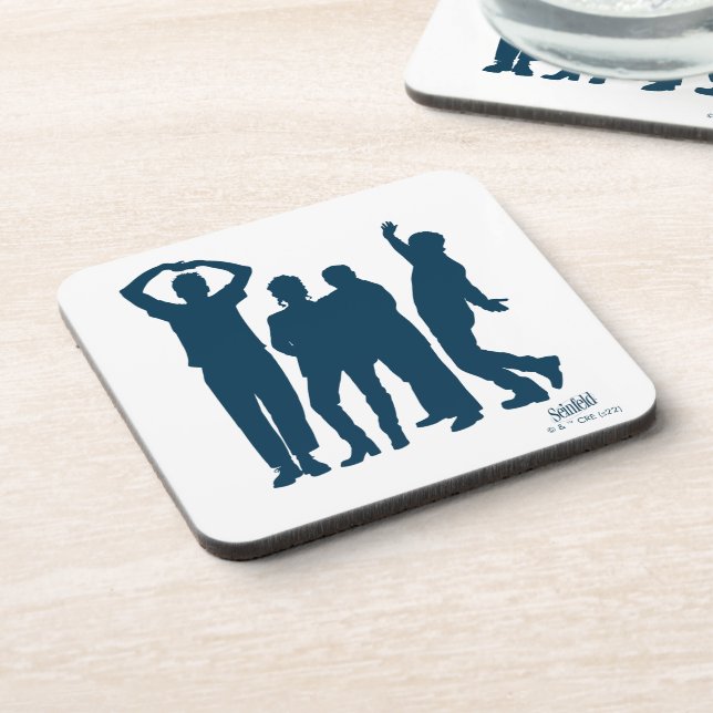 Dessous-de-verre Seinfeld | Graphique de silhouette de groupe (Côté gauche)