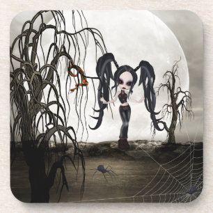 Dessous-de-verre Sepia Goth Girl