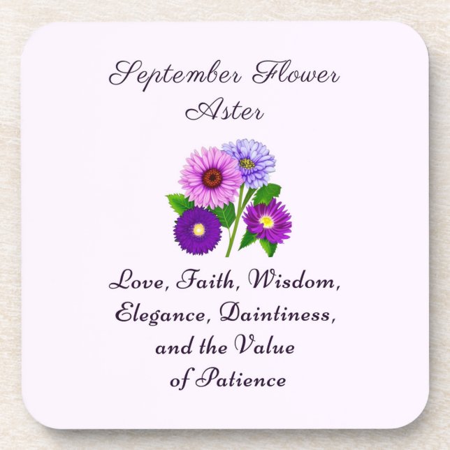 Dessous-de-verre Septembre Mois de naissance Aster Fleur (Devant)