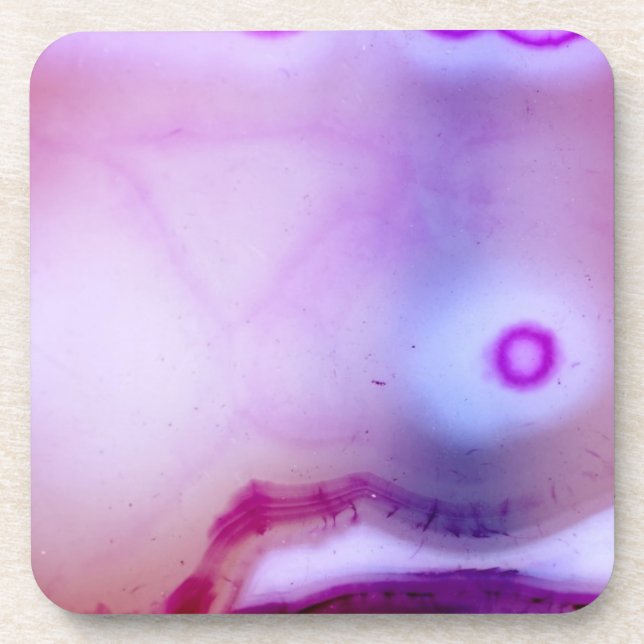 Dessous-de-verre Série Gemstone - Agate en violet 3 (Devant)