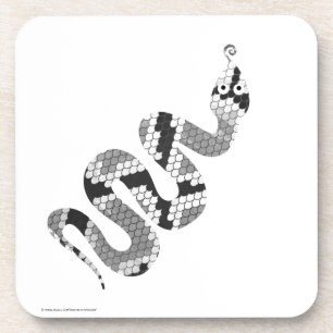 Dessous-de-verre Serpent gris et silhouette gris clair
