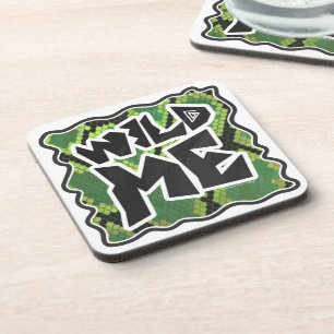 Dessous-de-verre Serpent Wild Me noir et vert impression
