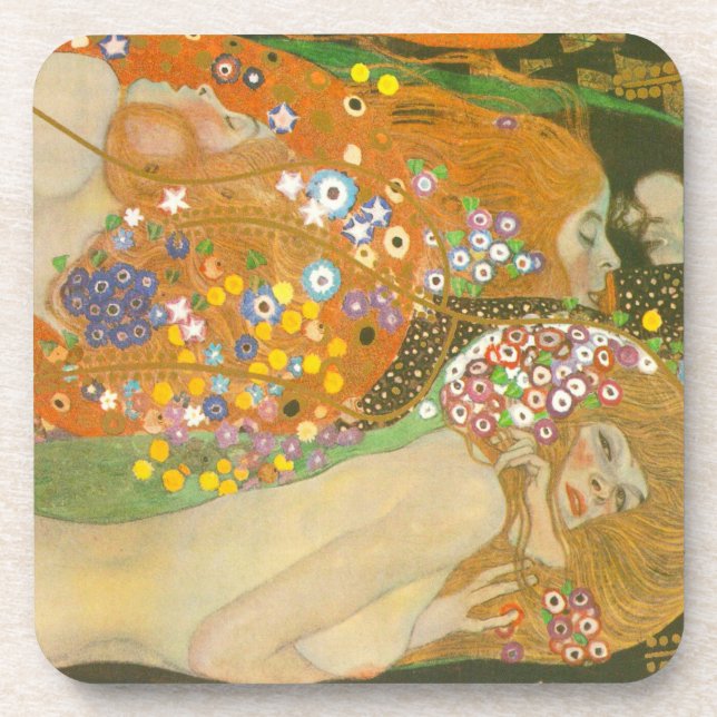 Dessous-de-verre Serpents d'eau II par Gustav Klimt, Art Nouveau (Devant)