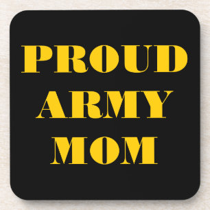 Dessous de verre Set Fier Armée maman