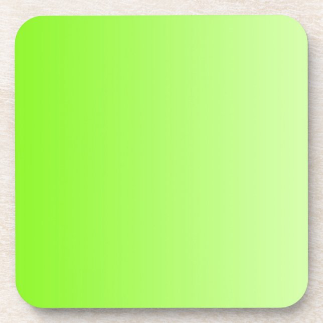 Dessous-de-verre SEULEMENT dégradés de COULEUR - vert néon (Devant)