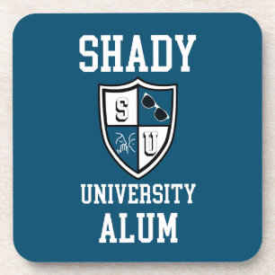 Dessous-de-verre Shady University Alum potins gris drôle bleu